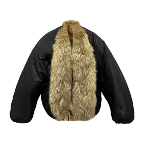 Bomber oversize con eco pelliccia top quality