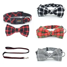 Bow Pet Collar Adjustable Chain