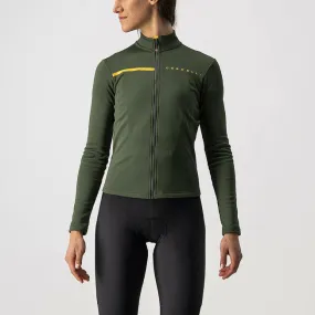 Castelli SINERGIA 2 FZ Womens Jersey - Military Green/Saffron