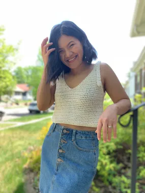 crochet tank top pattern : us women's XS - XXL PDF file/Photo and video tutorial,crochet tank top,crochet summer top,crochet pattern,crochet