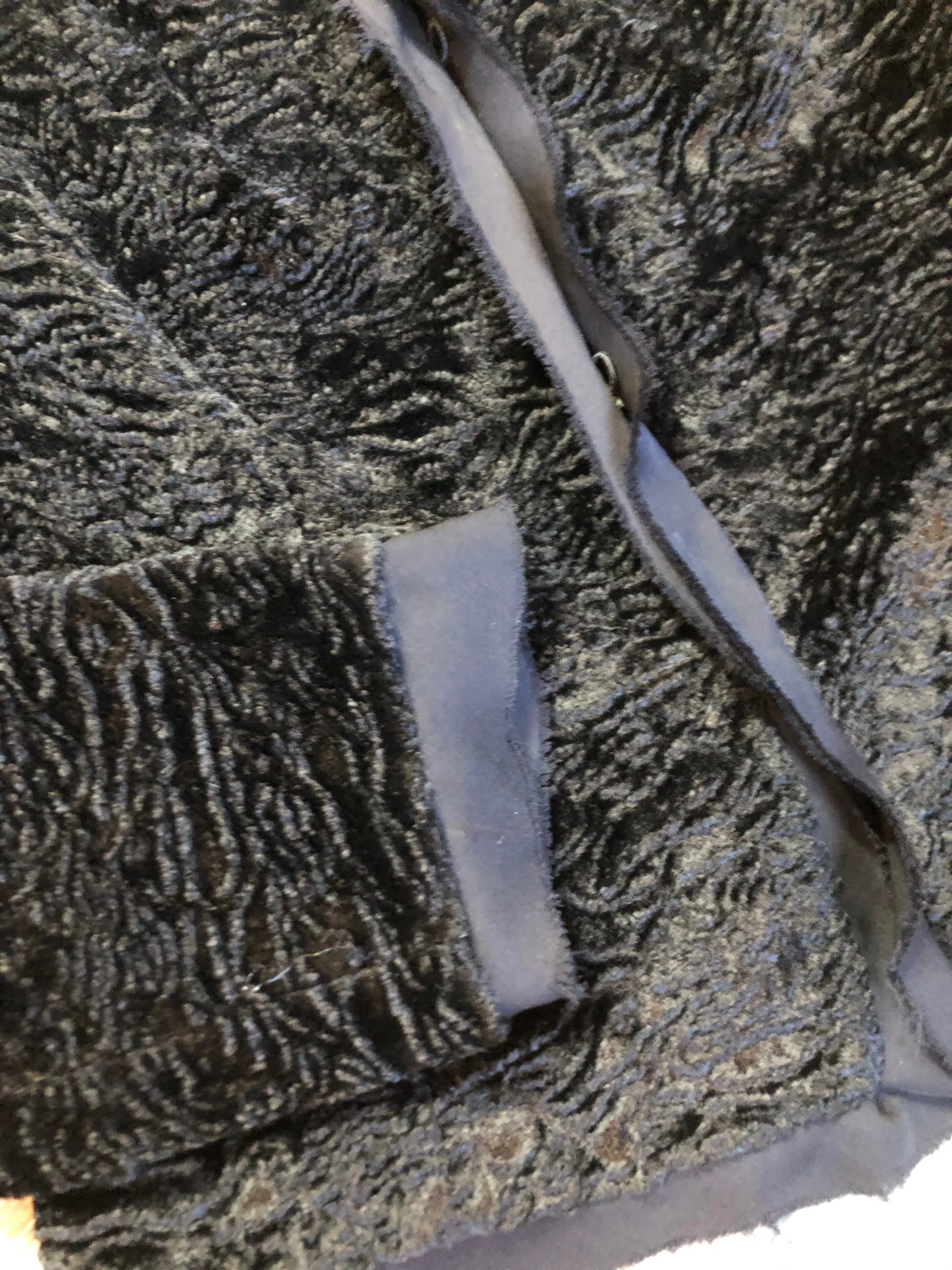 Ecocci Black Textured Jacket with Silk Trim