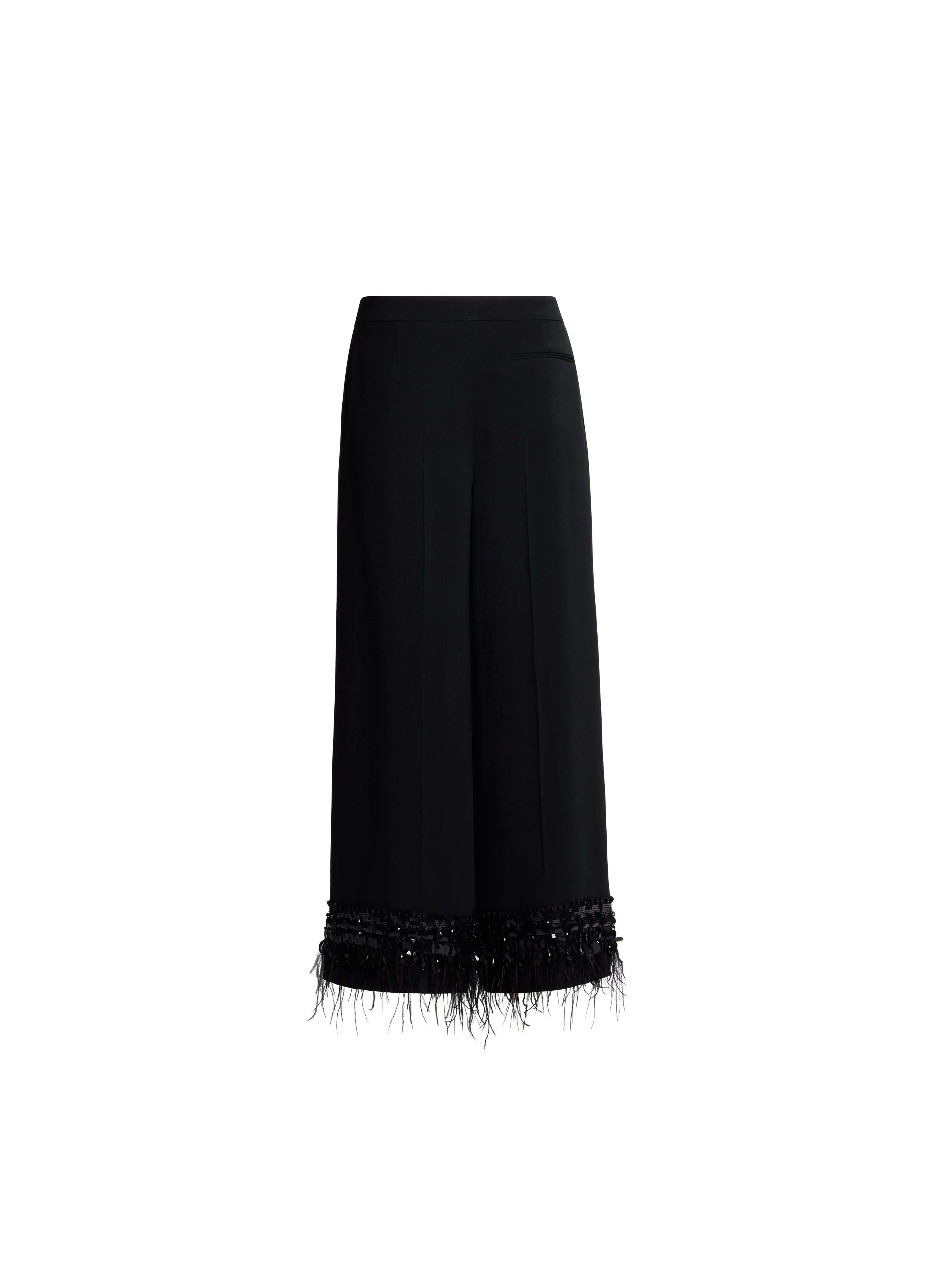 Feather Trimmed Pants