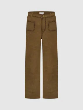 Flared Leg Straight Pants