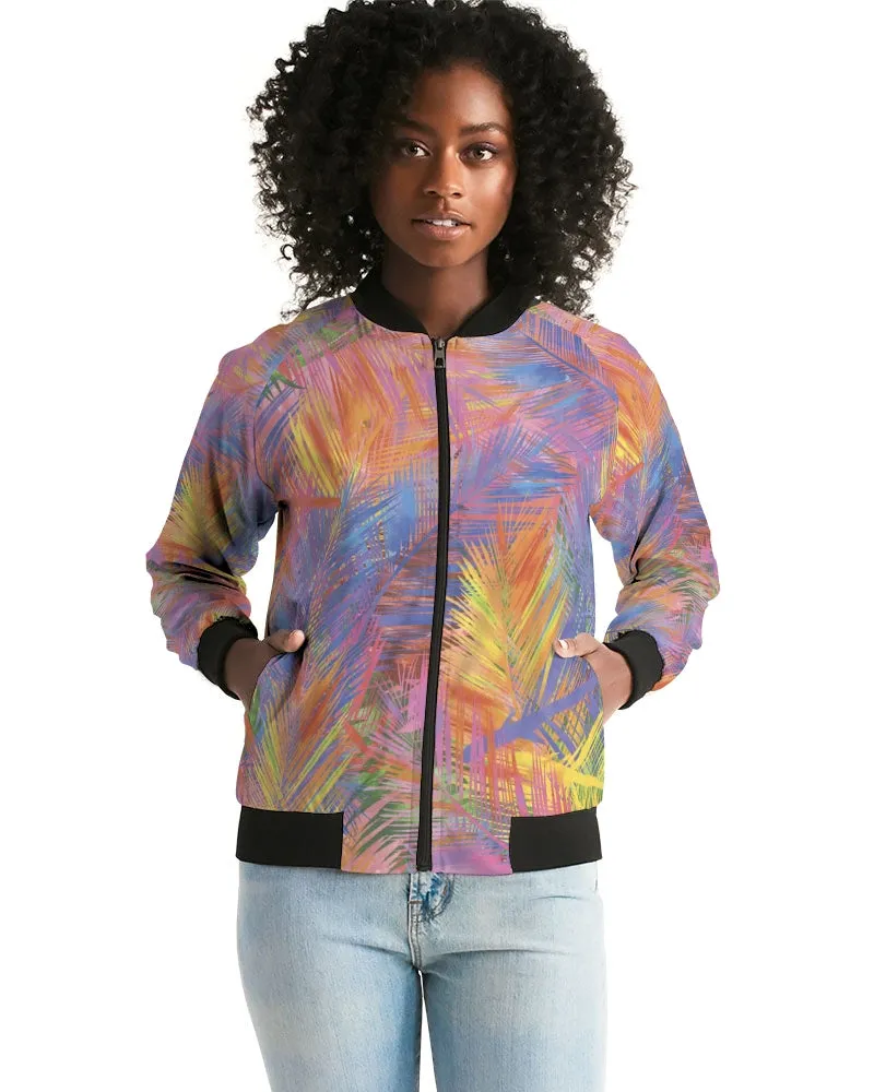 Flolige Colorful Women's Bomber Jacket