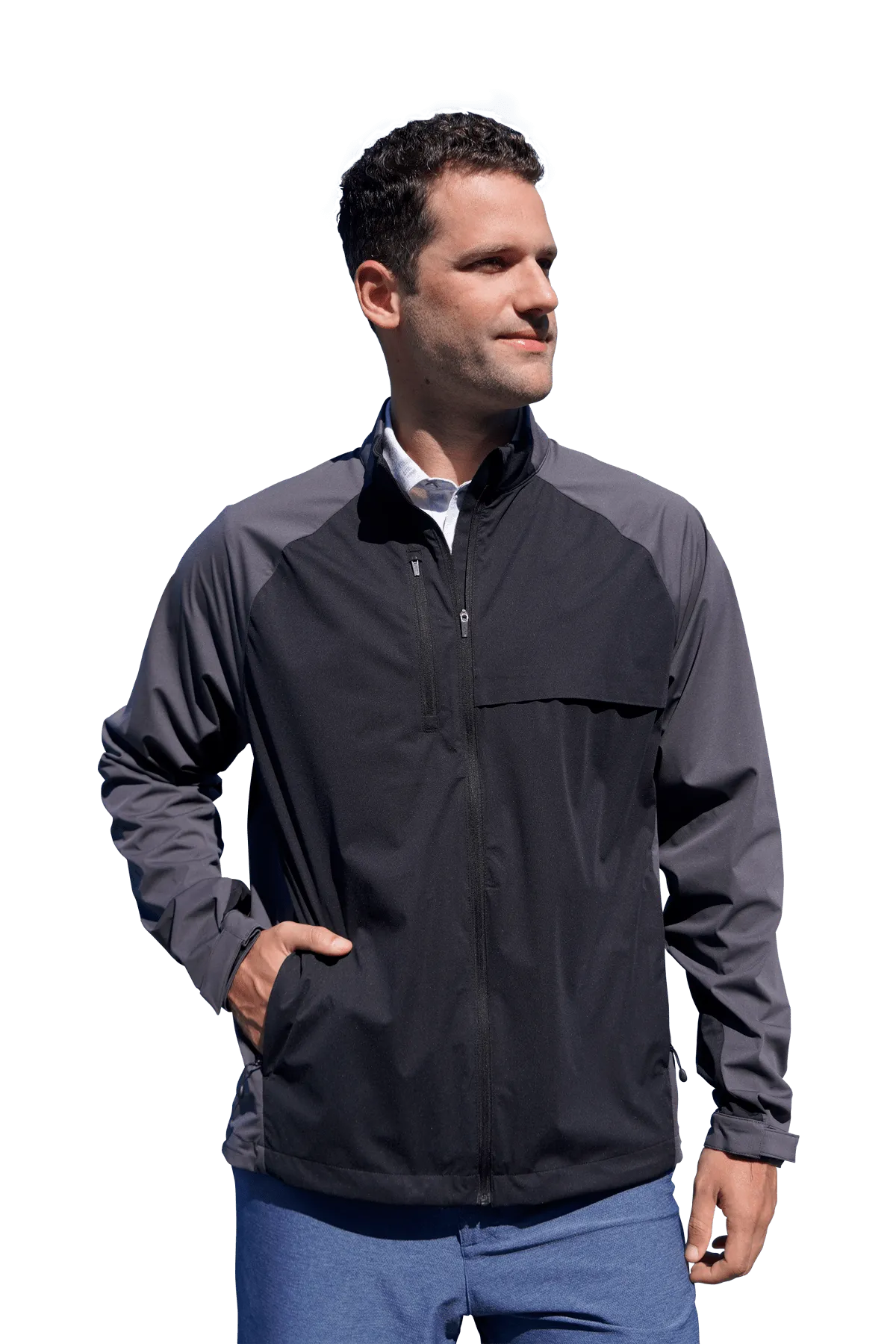 Greg Norman - Mens Weatherknit Full Zip Jacket