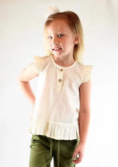 Ivory Ruffle Top