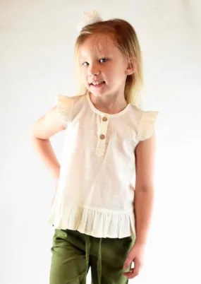 Ivory Ruffle Top