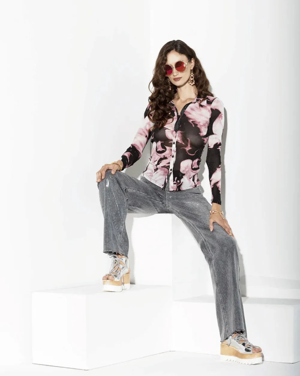 Jeans Mujer Aquas Gris