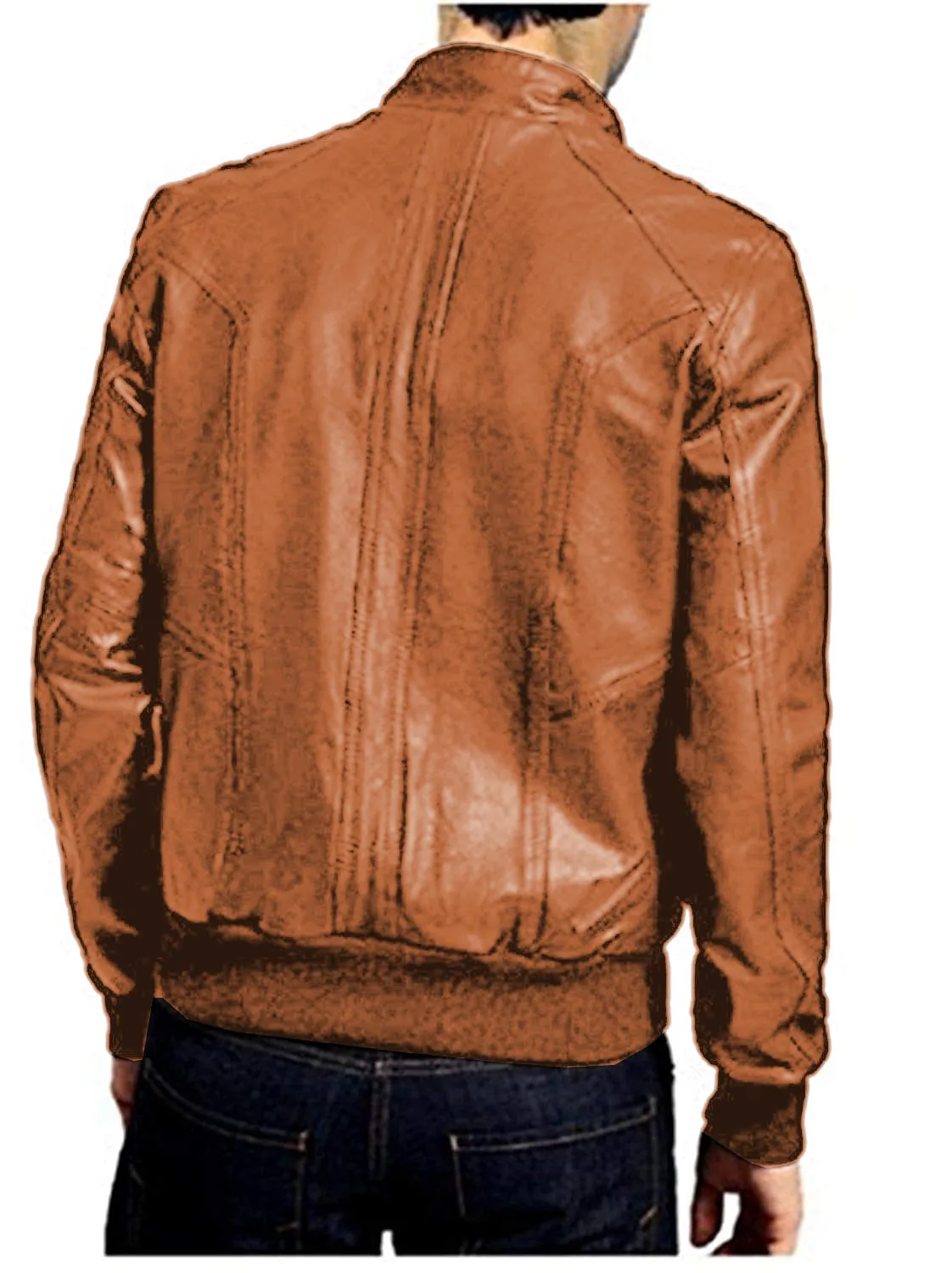 Leather Jackets Hub Mens Genuine Lambskin Leather Jacket (Black, Bomber Jacket) - 1501054