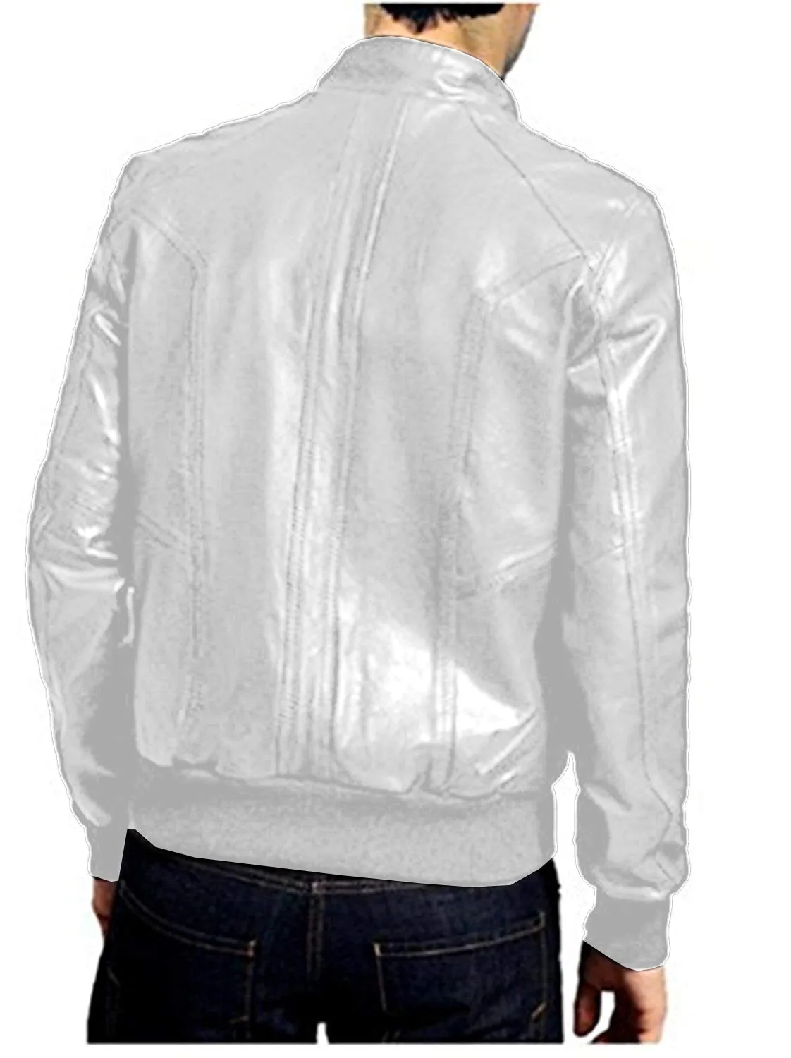 Leather Jackets Hub Mens Genuine Lambskin Leather Jacket (Black, Bomber Jacket) - 1501054