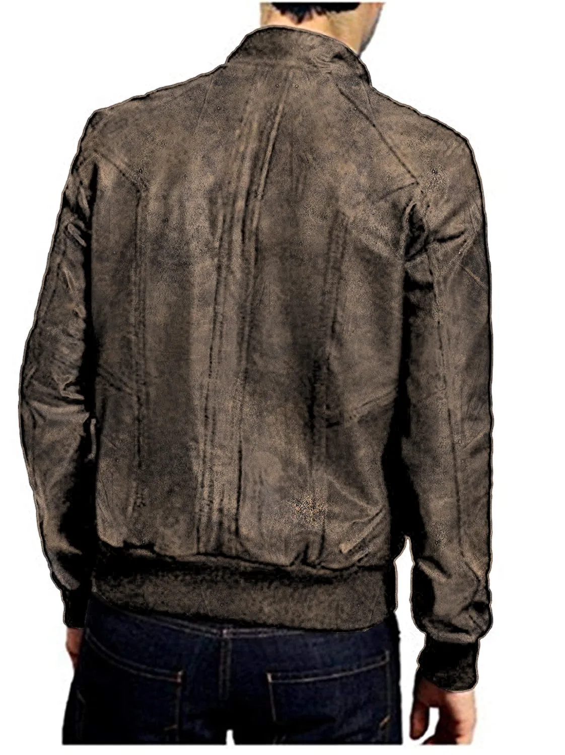 Leather Jackets Hub Mens Genuine Lambskin Leather Jacket (Black, Bomber Jacket) - 1501054