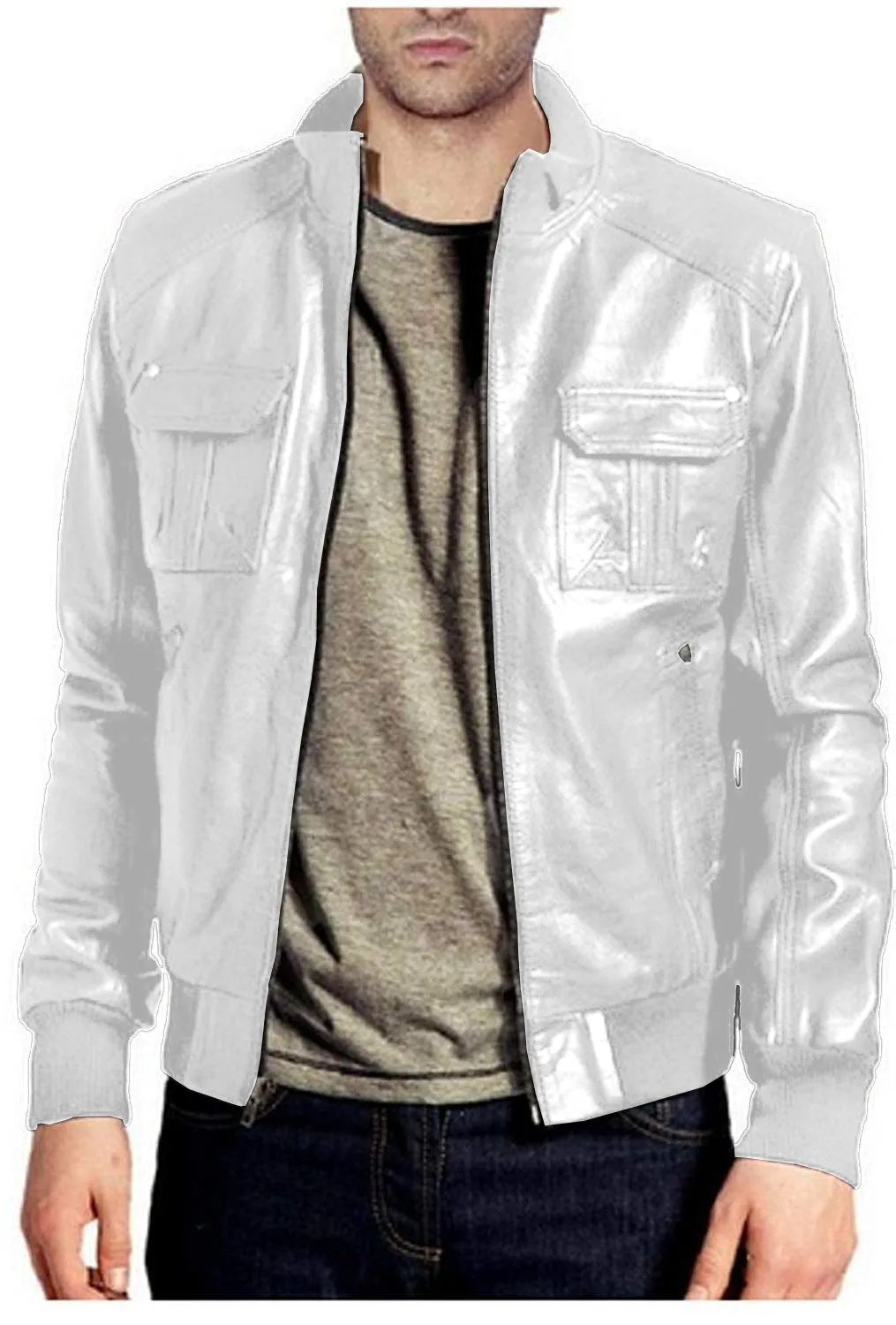 Leather Jackets Hub Mens Genuine Lambskin Leather Jacket (Black, Bomber Jacket) - 1501054