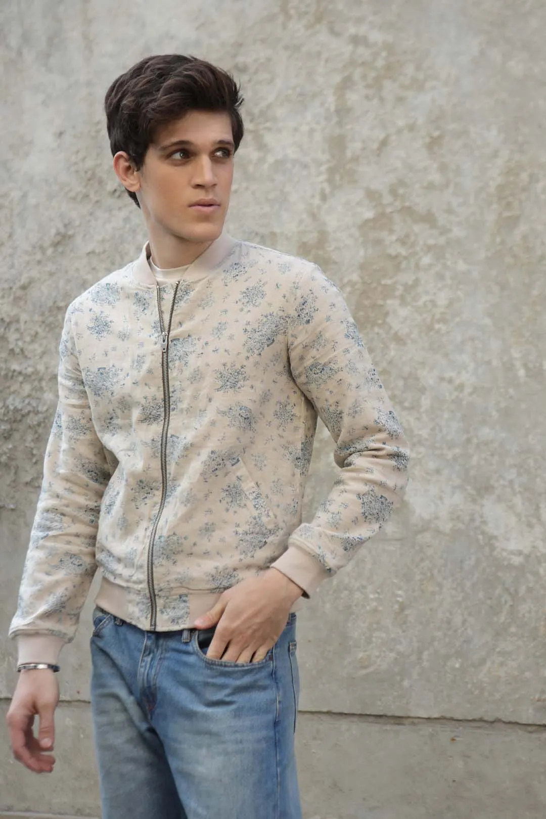 Linen Bomber Jacket