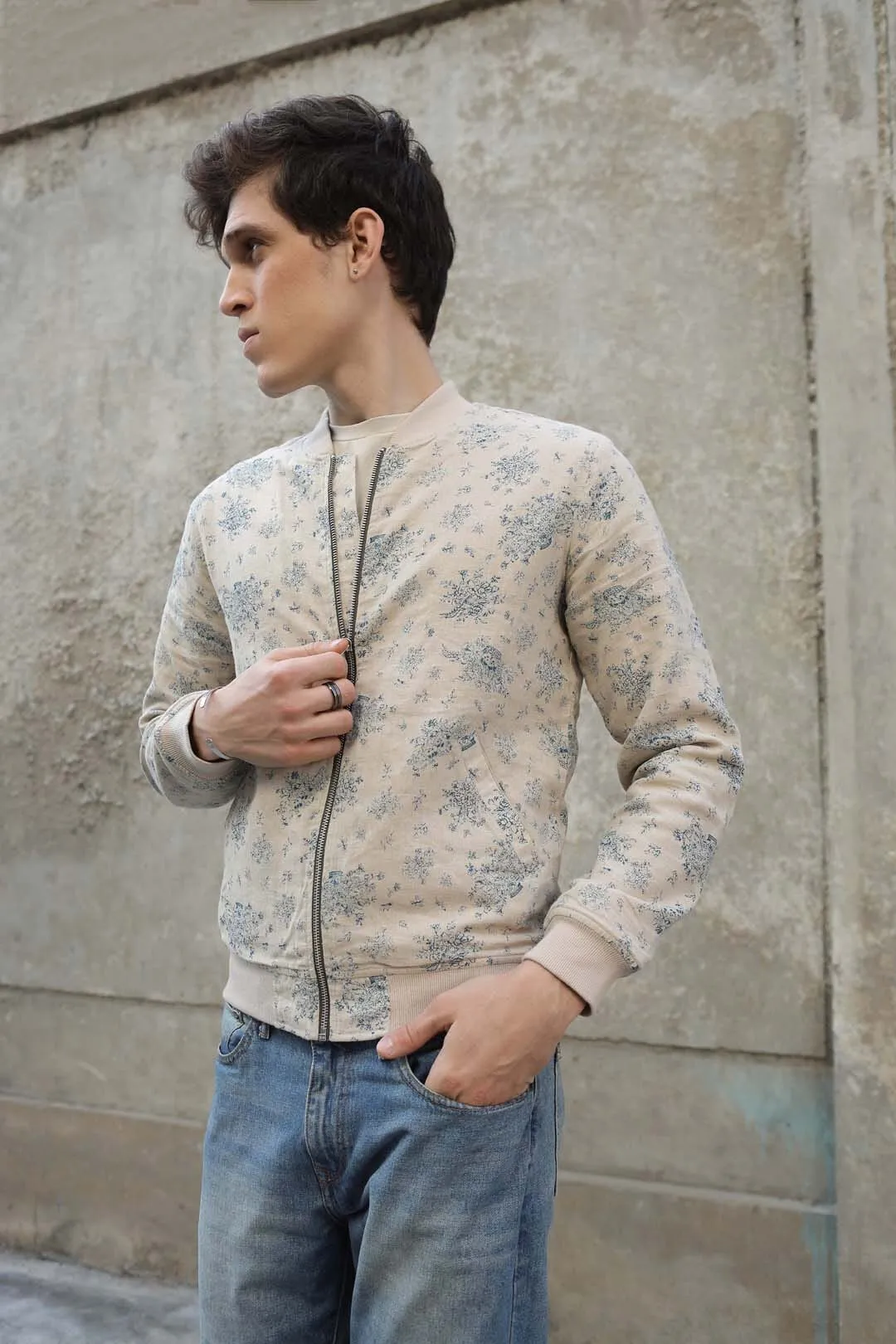 Linen Bomber Jacket