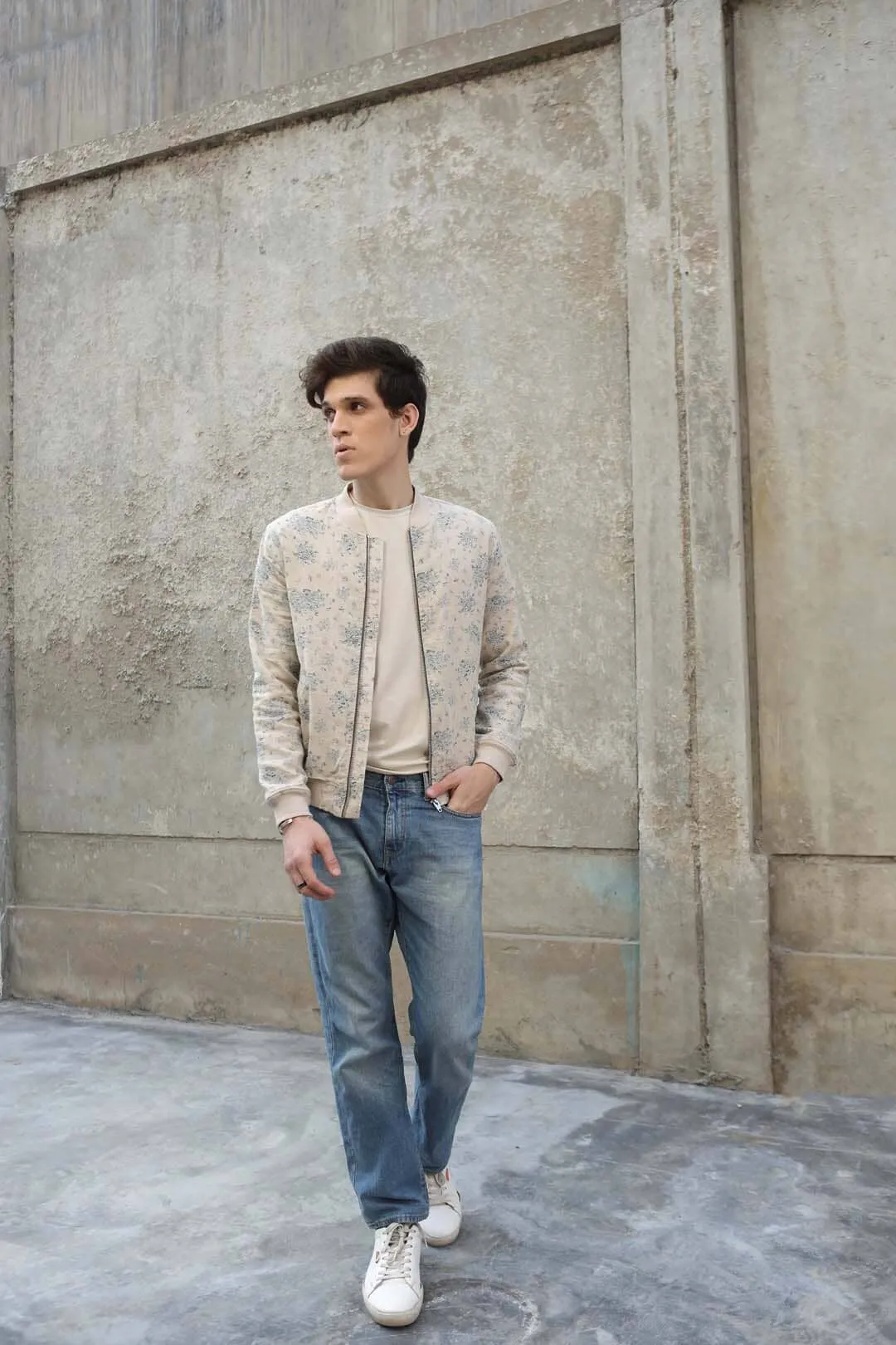 Linen Bomber Jacket