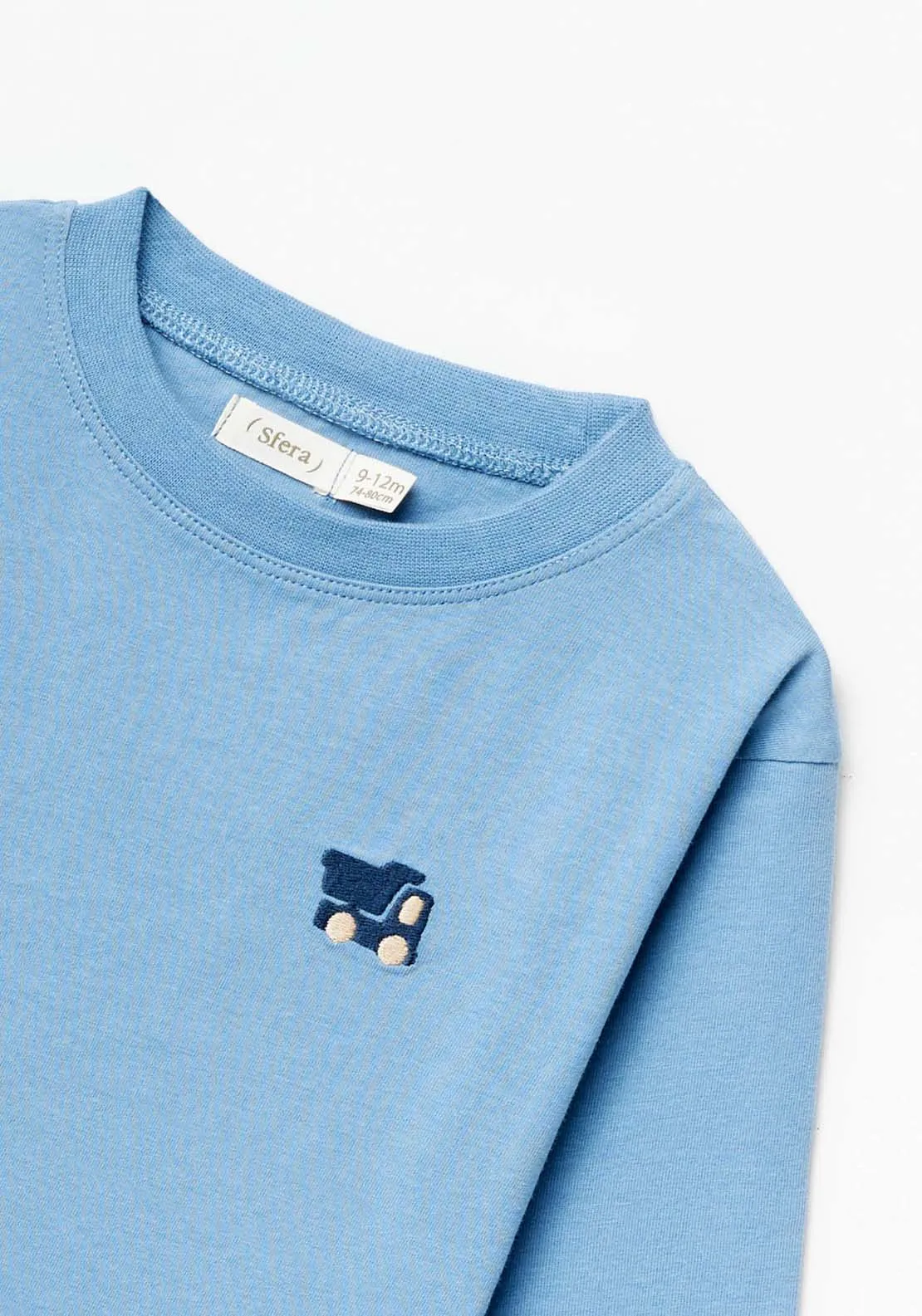Long Sleeve Dino Tshirt - Blue