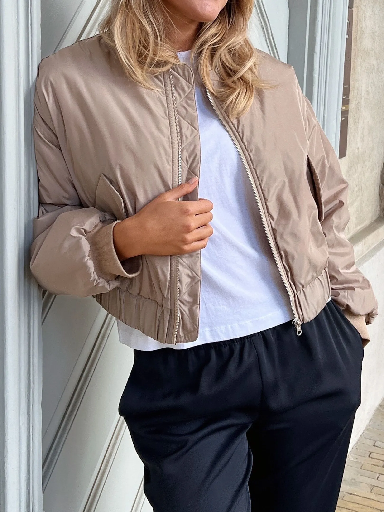 Nadja Bomber Jacket - Light Taupe