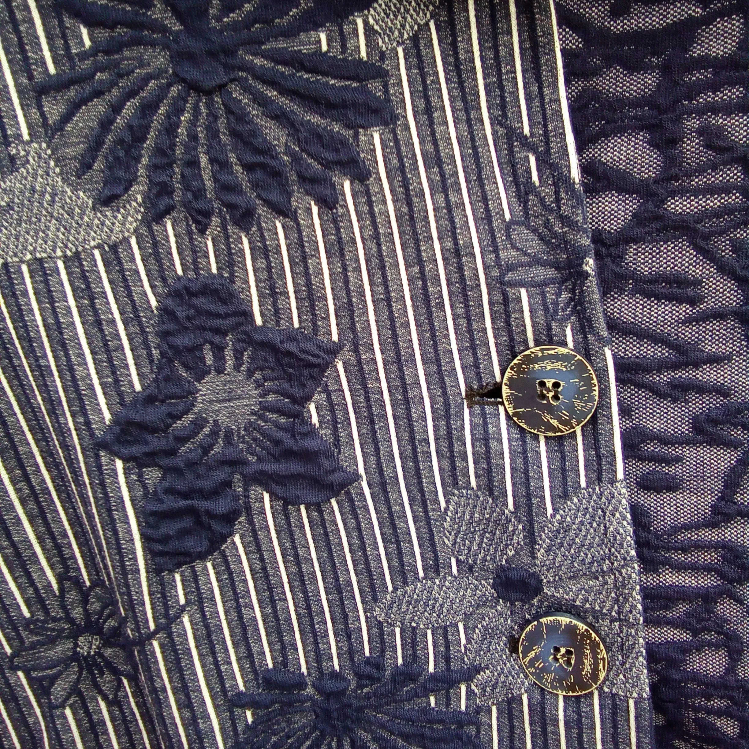 Navy & White Denim Friendly Stretch Shaket or Jacket  | Adore