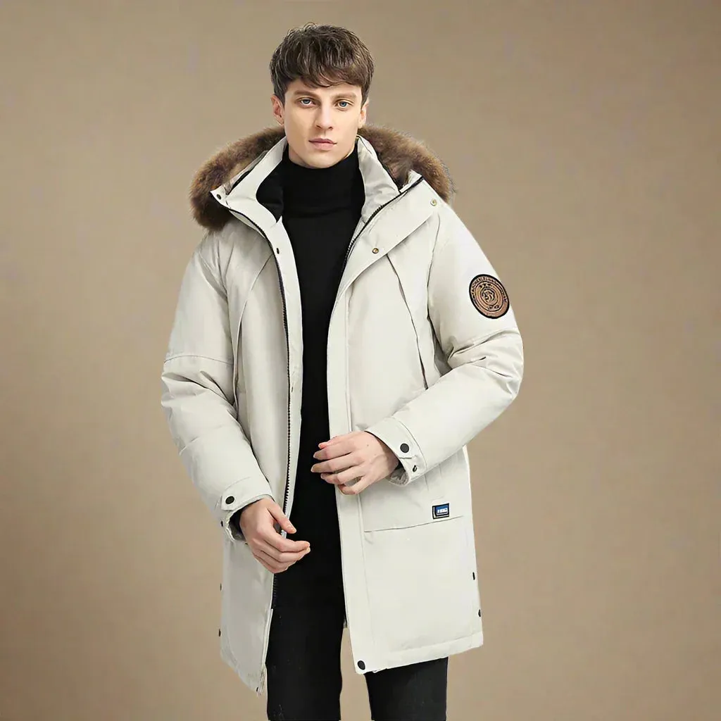 Olaf&Dave Signature Parka | Casual lange waterdichte heren winterjas met bontkraag