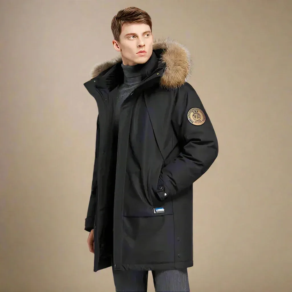 Olaf&Dave Signature Parka | Casual lange waterdichte heren winterjas met bontkraag
