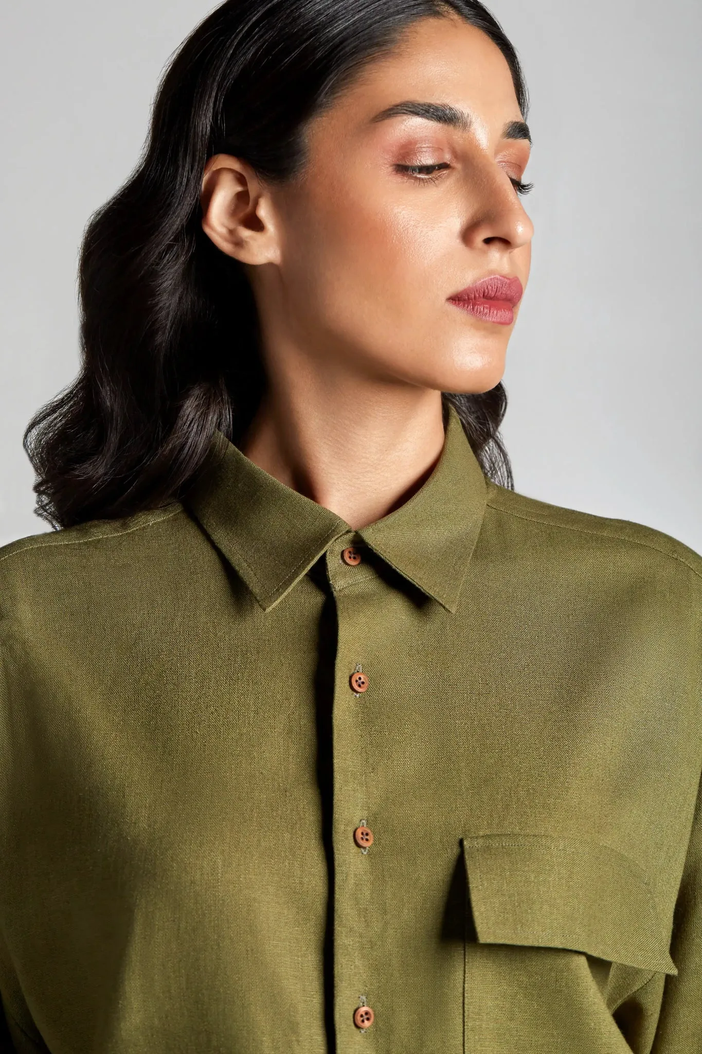 Spinach Odd Pocket Shirt