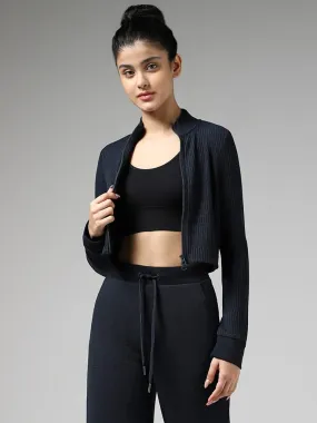 Studiofit Self-Striped Navy Jacket