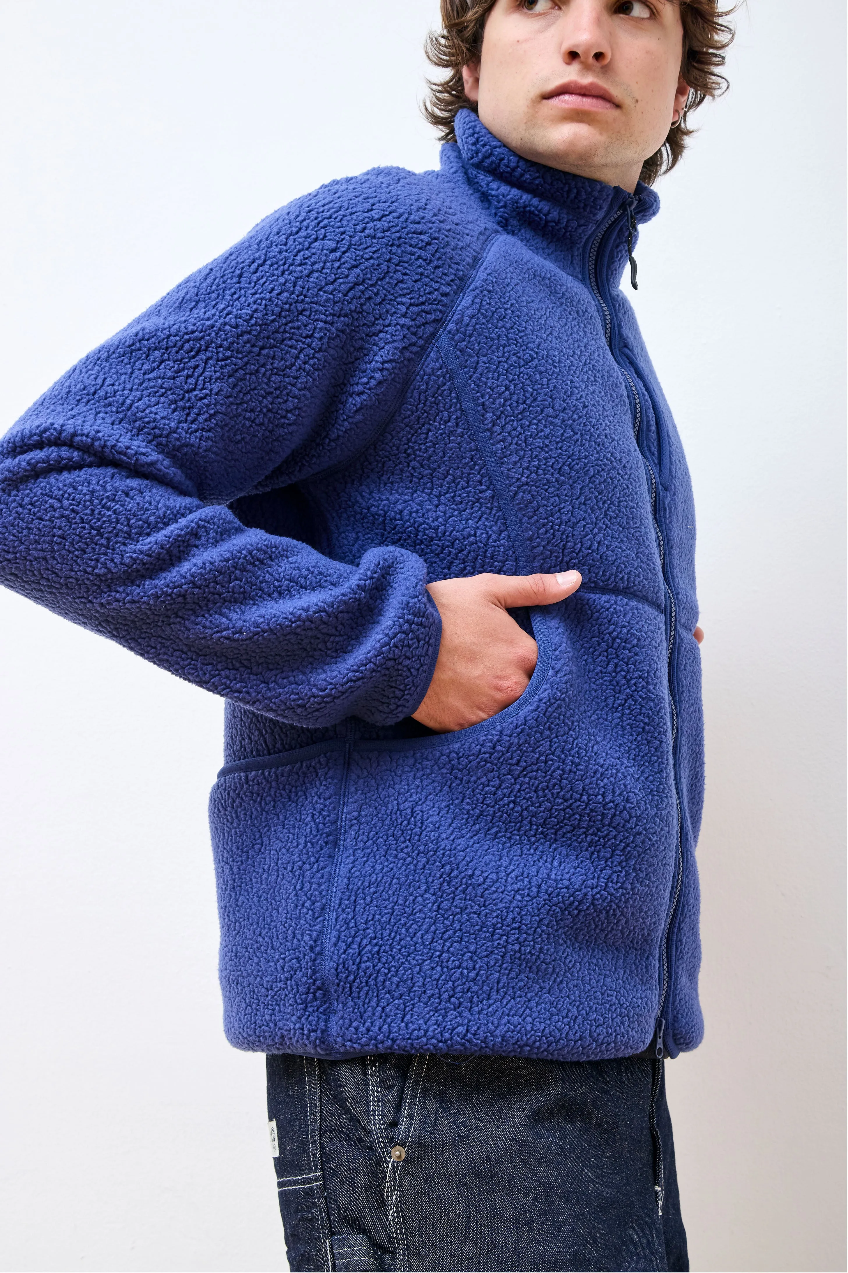 Thermal Boa Fleece Jacket Blue