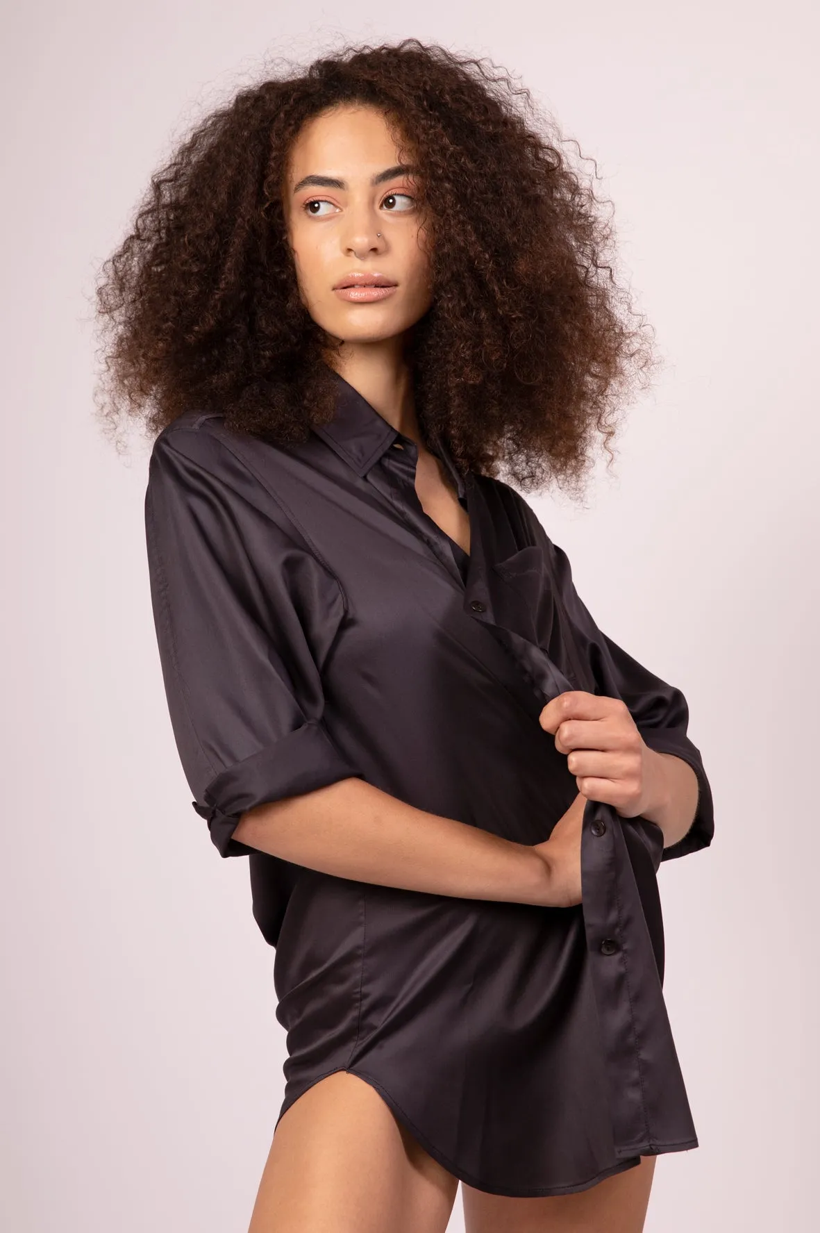 UMI BAMBOO SHIRT BLACK