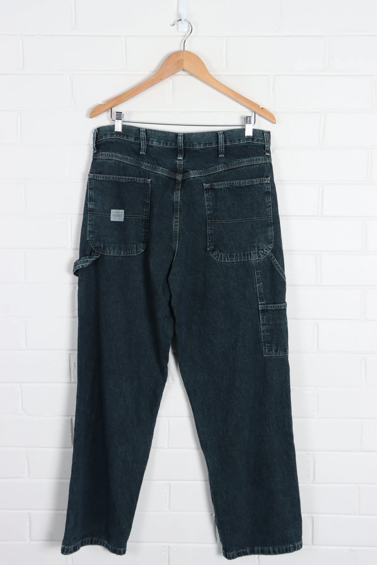 WRANGLER Originals Carpenter Greenish Blue Wash Jeans (34 x 30)